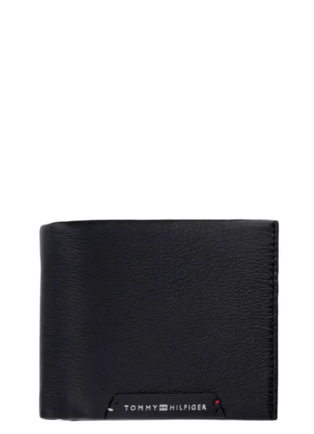 Tommy Hilfiger Ανδρικό Μικρό Πορτοφόλι TH Corp CC Flap And Coin Μαύρο