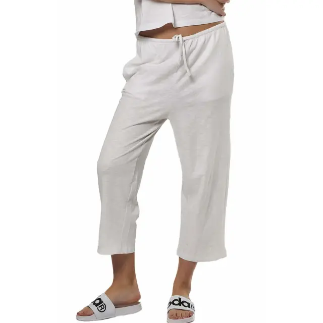 Body Action Women's Natural Dye Slub Beach Crop Pants Άσπρο 021532-02 (Body Action) 2
