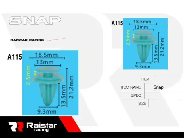 Σετ συνδετήρες αυτοκινήτου - 10pcs - R-F16101-04 - 180854 2