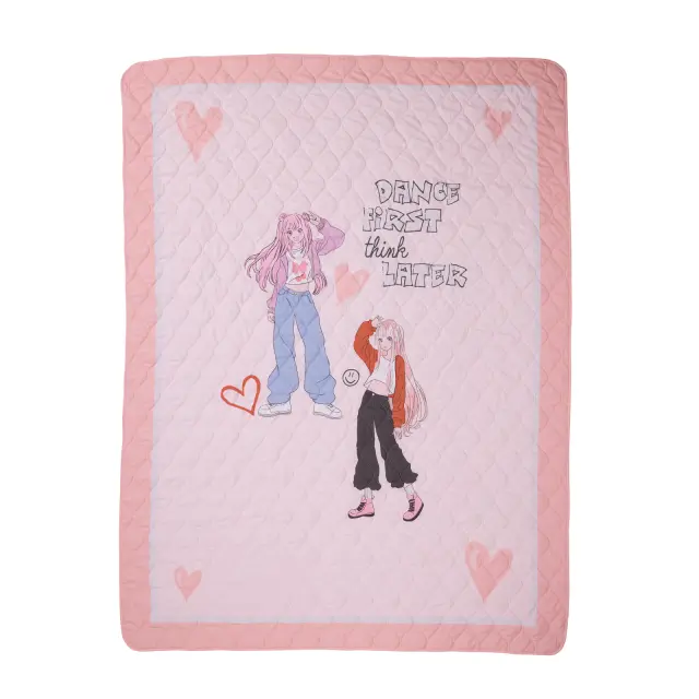 Κουβερλί 160x220 Μονό Das Home 4940 Pink-Grey 100% Microfiber 2