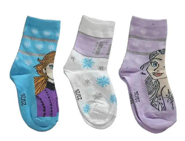 Παιδικές Κάλτσες 3 Ζευγάρια Frozen Blue White Purple 7120058 - 31-34