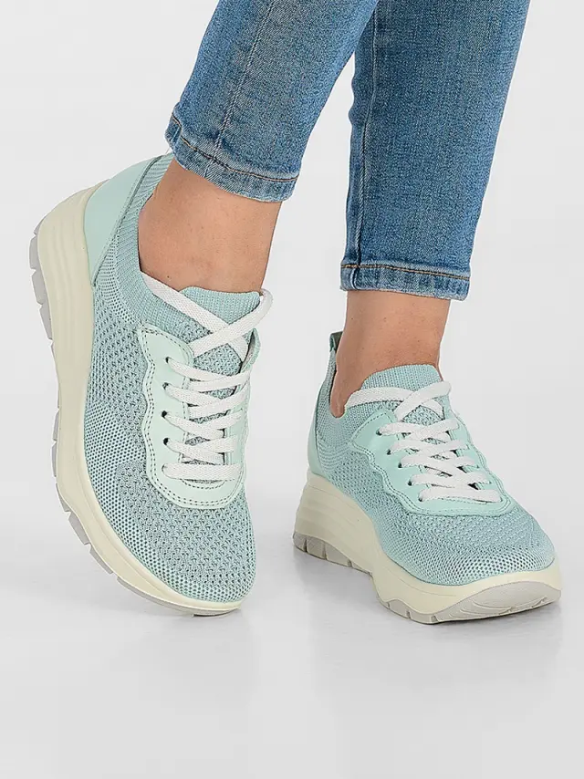 Imac Sneakers Γυναικείο ύφασμα/δέρμα Πράσινο IMA/756370 MENTA 2