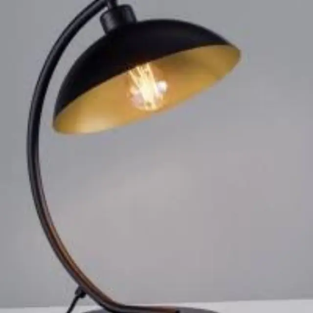 Nova Luce φωτιστικό γραφείου Ε27 Μαύρο & Χρυσός MIRBA 2
