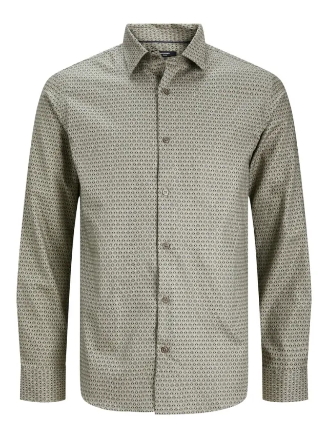 JPRBLAARTHUR CHRISTMAS SHIRT L/S CH LN petrified oak