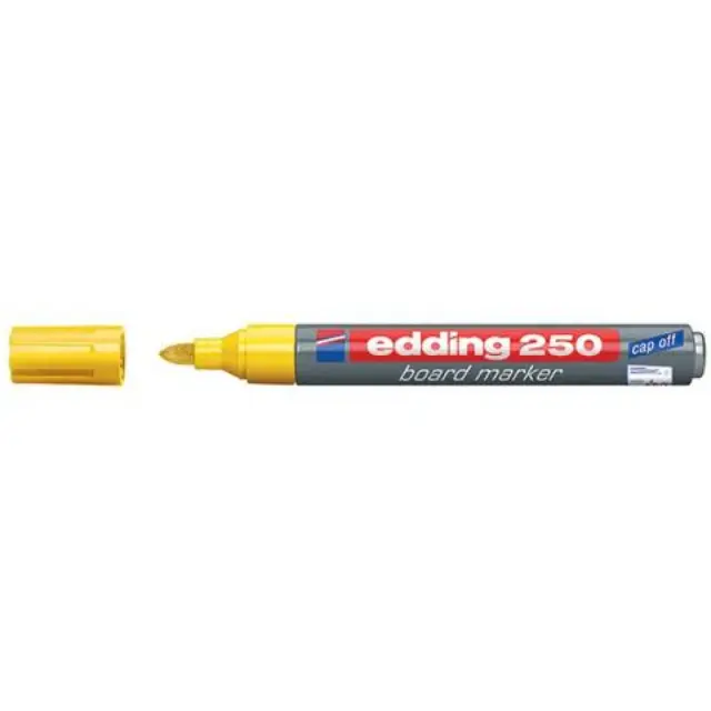 Μαρκαδόρος ασπροπίνακα Edding 250 1,5-3mm μεταλλικός κίτρινος.