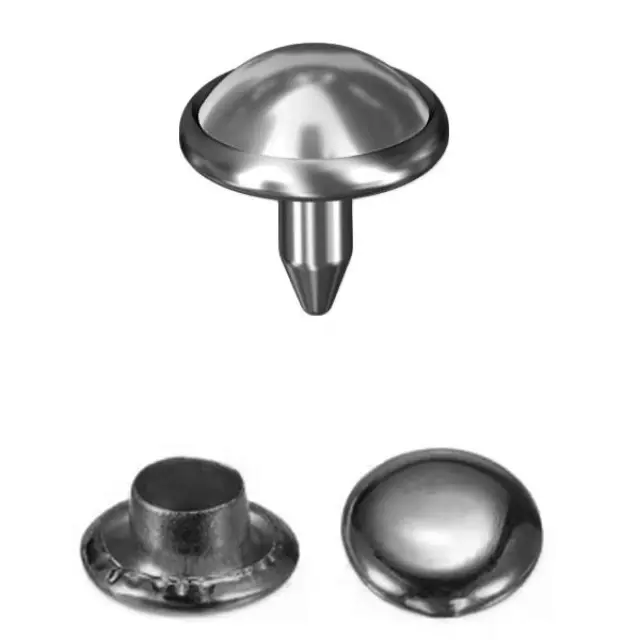 Swarovski Πριτσίνια Τρουκς 56107 Cabochon Pearl SS34 Jet Hematite - 5σετ