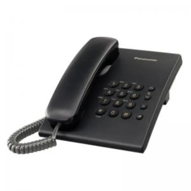 Σταθερό Ψηφιακό Τηλέφωνο Panasonic KX-TS500EXB με Επανάκληση Ρύθμιση Έντασης και Κουδουνίσματος Μαύρο 2