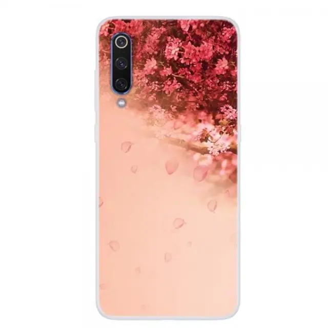 Θήκη Κάλυμμα Πλάτης Σιλικόνης για Xiaomi Mi 9 Σχέδιο Petals OEM