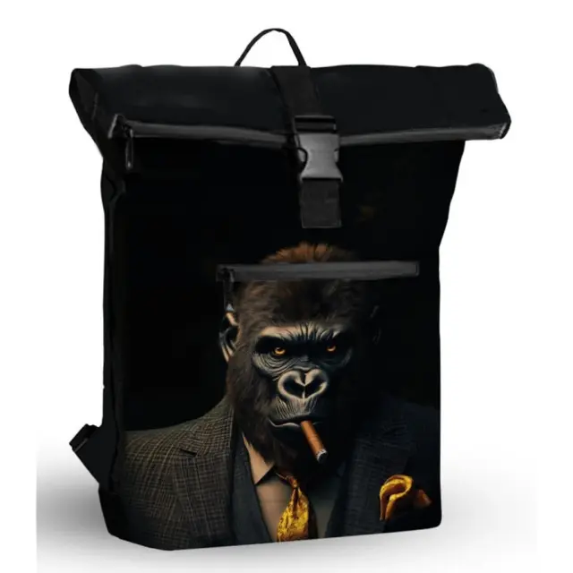 New Rebels Mart Art Roll-Top Backpack (L): Gorilla
