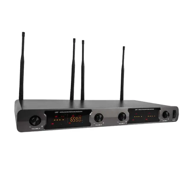 NN WMIC4 wireless microphone 3x handheld mic + headset transmitter bodypack sound system UHF 648.5-690 MHz 3
