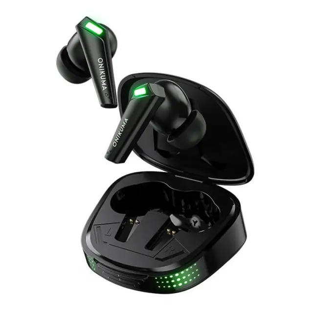 Onikuma T308 In-ear Bluetooth Handsfree Ακουστικά με Θήκη Φόρτισης Μαύρα