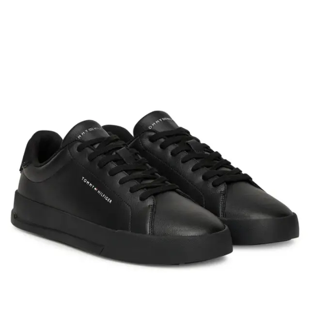 Ανδρικά Δερμάτινα Sneakers Tommy Hilfiger FM0FM05367 0GJ Μαύρα Μαύρο - 41 2