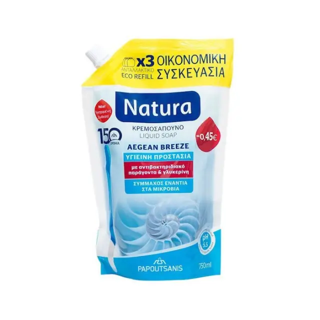 Papoutsanis Aegean Breeze Κρεμοσάπουνο Refill 750ml