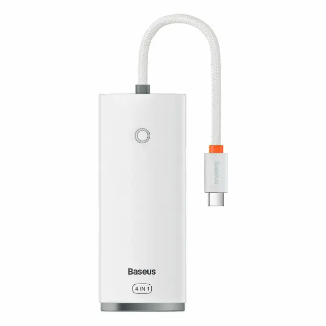 Baseus Lite Series Hub 4in1 USB-C to 4x USB 3.0 + USB-C, 25cm (Λευκό) WKQX030302
