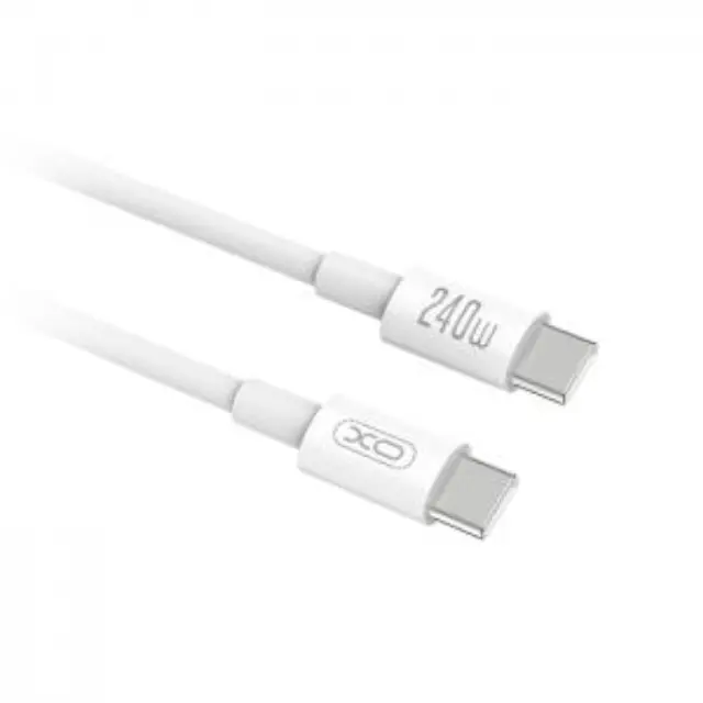 Καλώδιο USB High-Speed Type-C αρσ. - Type-C αρσ. 240W, 1m, σε λευκό χρώμα 3