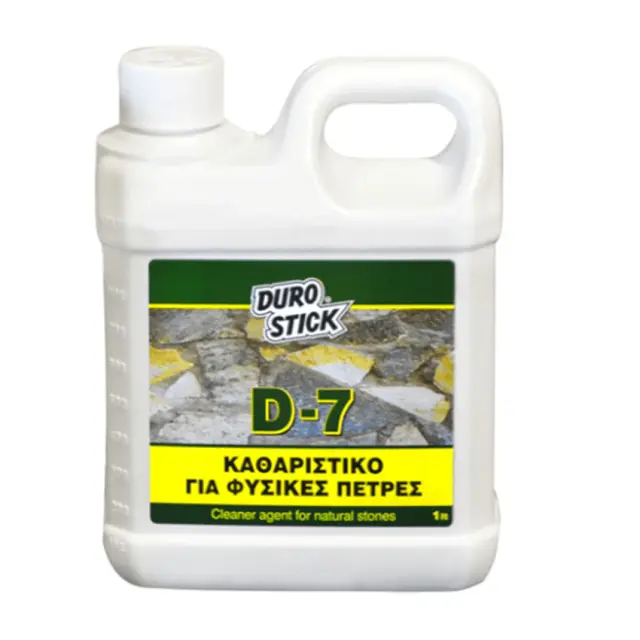 Καθαριστικό φυσικών πετρών Durostick D-7 για τον καθαρισμό τους πριν το πέρασμα Βερνικιού Πέτρας διαλύτου σε 5Lt