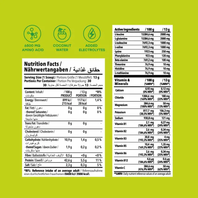 Nanosupps Hydro Amino Sour Green Apple Rings, 390 g 2