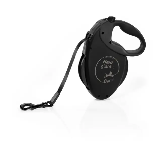 FLEXI Giant Tape Black Edition - automatic dog leash - 8 m
