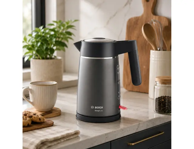 Βραστήρας Bosch DesignLine με χωρητικότητα 1.7L και ισχύ 2400W - Αnthracite/Stainless steel TWK5P475