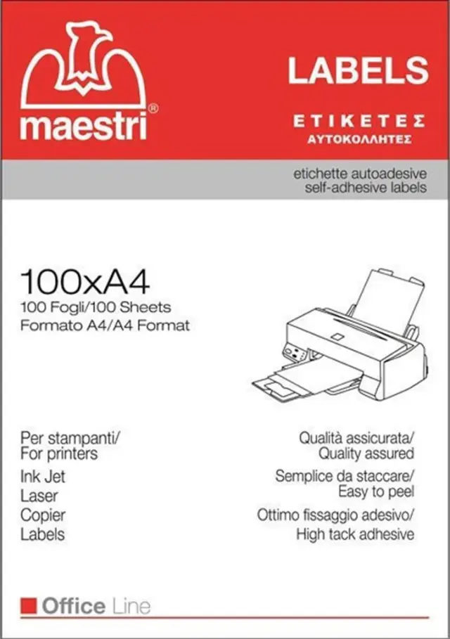 Romeo Maestri 7000 Αυτοκόλλητες Ετικέτες Α4 Στρογγυλές 25mm/ 1095424 (Roma Maestri)