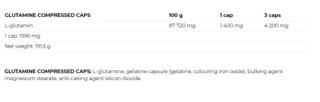 Nutrend Glutamine Compressed Caps 2