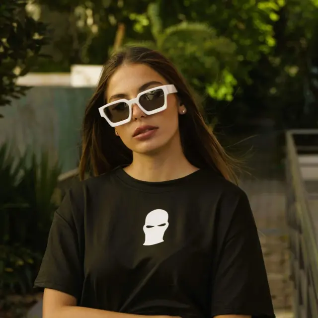 Ghetto Square Luxury Retro Sunglasses White Frame Unisex 3
