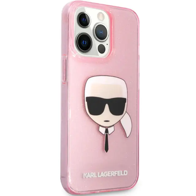 Karl Lagerfeld Glitter Karl`s Back Cover Πλαστικό Ροζ (iPhone 13 Pro)