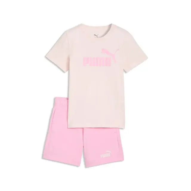 Puma Ess Logo Tee and Short ΠΑΙΔΙΚΟ ΣΕΤ (685240-21) - Ροζ