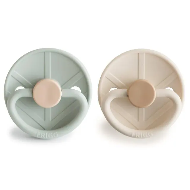 Σετ 2 Πιπίλες Σιλικόνης FRIGG Little Viking Sage/Cream 6-18 Μηνών Baby Oliver 2