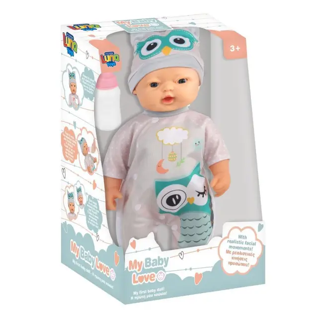 Κούκλα Μωρό 37,5 εκ. Luna Toys Με Αξεσουάρ Και Ήχo/ 0622800 (Luna)