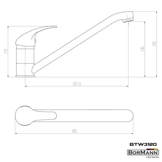 BORMANN ELITE BTW3120 - BORMANN Elite BTW3120 Μπαταρία Κουζίνας Star 35mm Αναμεικτική 450G (026129) 3