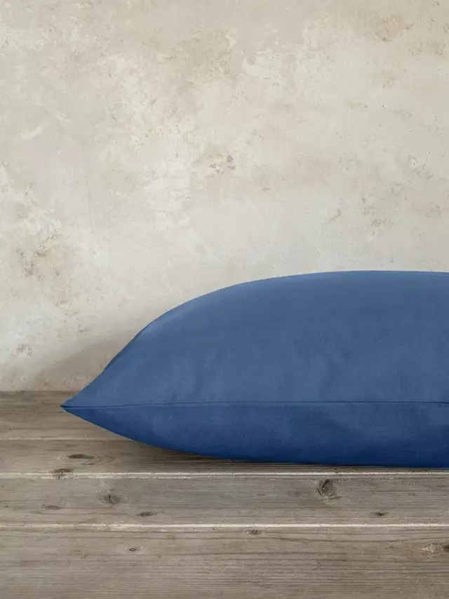 Ζεύγος Μαξιλαροθήκες 52x72 Nima Unicolors SS24 100% βαμβακερό- Dark Denim