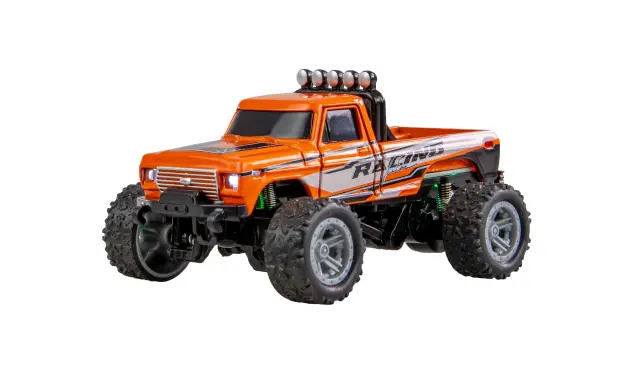 AMEWI Monster Truck Τηλεκατευθυνόμενο Αυτοκίνητο με Μεταλλικό Αμάξωμα & Cruise Control 1:64 Πορτοκαλί 22705