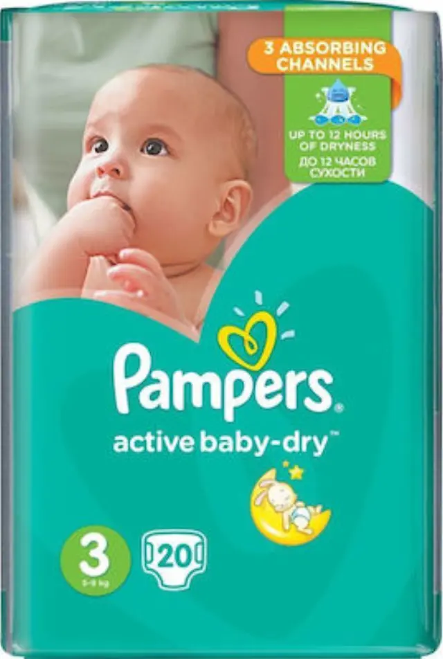 Πάνες Pampers® Active Baby-Dry No 3 (5-9 kg) 20 τεμάχια