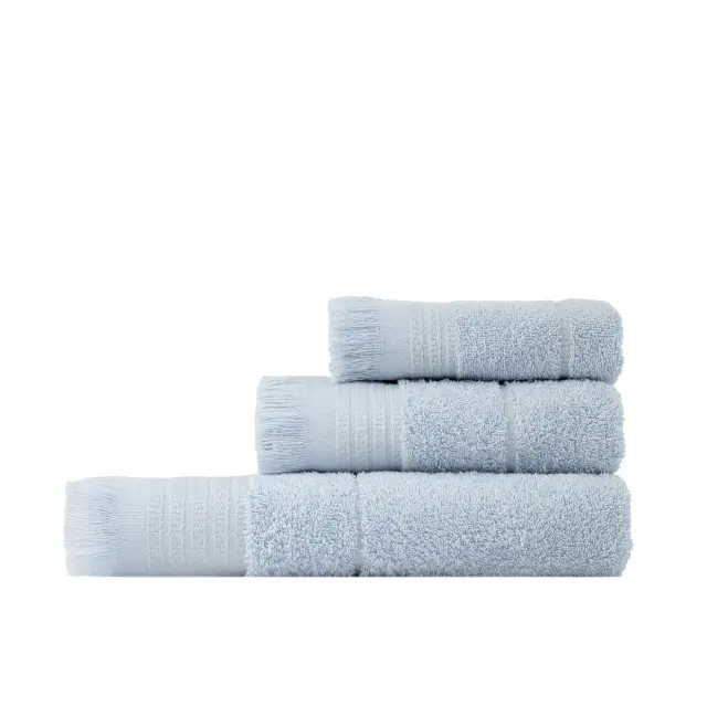 Πετσέτες Σετ 3 Τεμ 30x50-50x90-70x140 480gsm Nima Plush 100% βαμβακερό- Light Blue