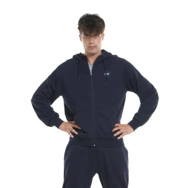 BODY ACTION FLEECE FULL ZIP HOODIE - XL