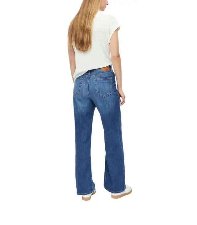 S'Oliver γυναικείο ψηλόμεσο wide leg παντελόνι τζιν 2181048-1 2