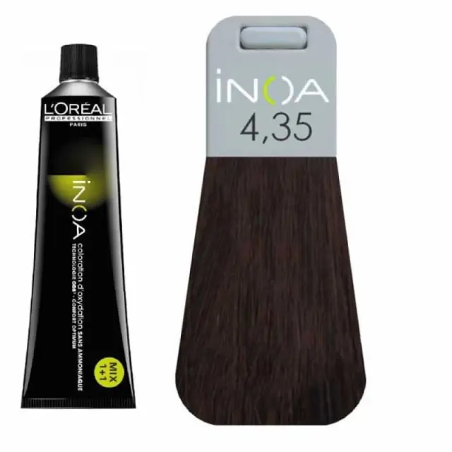 Loreal Inoa Βαφή 4,35 Καστανό Ντορέ Ακαζού 60ml 2