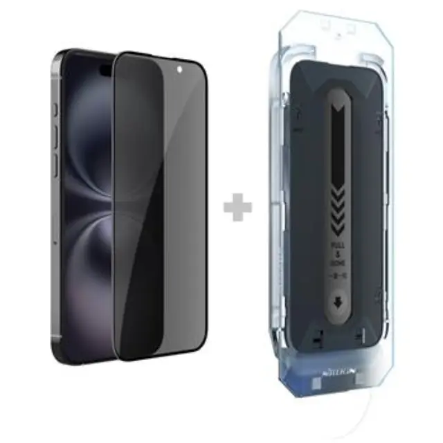 Nillkin Tempered Glass 0.25mm Guardian 2.5D for Apple iPhone 16 Black (with applicator)