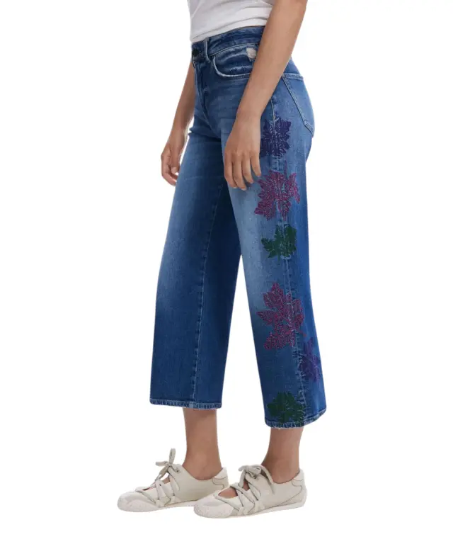 Desigual - Γυναικείο Παντελόνι Τζιν Botanic 25WWDD21-5053 Μπλε 2