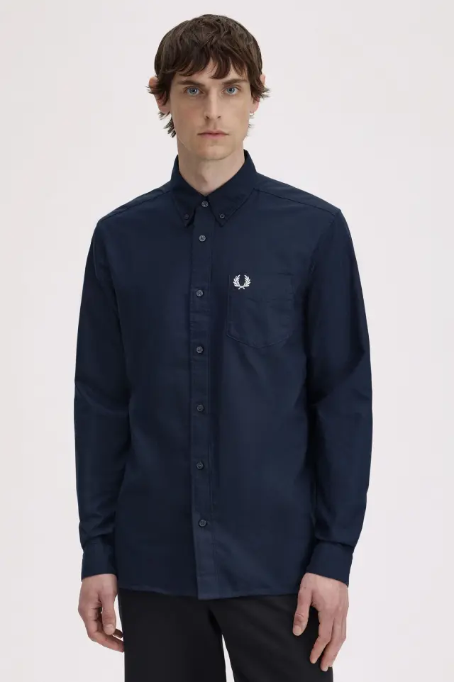 Fred Perry Oxford Shirt Navy Navy