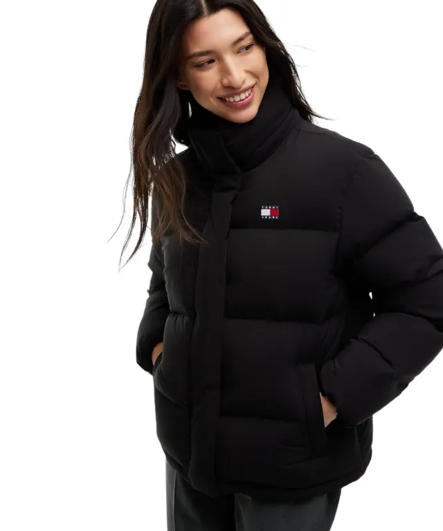 Tommy Hilfiger - Γυναικείο Μπουφάν Πουπουλένιο Alaska Relaxed Fit DW0DW18610-BDS Μαύρο 3