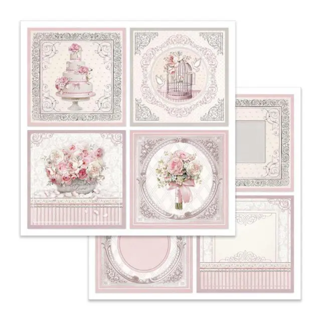 Χαρτί Scrapbooking Stamperia Διπλής Όψης - Wedding Cards - 31x30cm