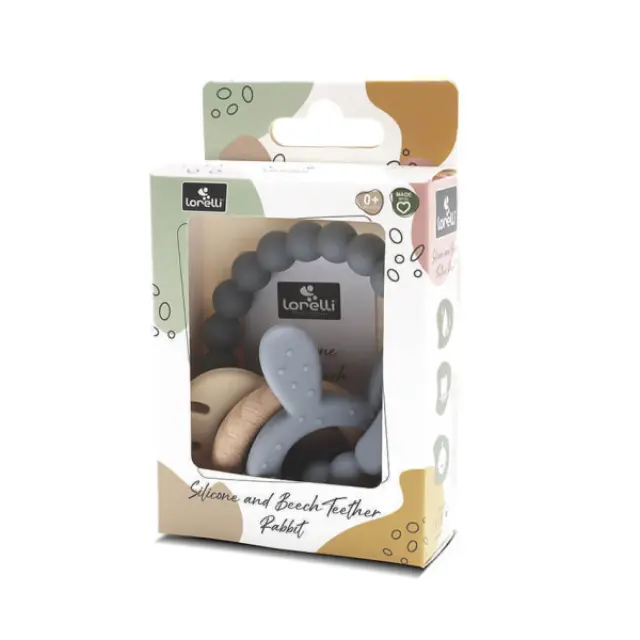 Lorelli Μασητικό Σιλικόνης Rabbit Natural Grey 10210850003 2