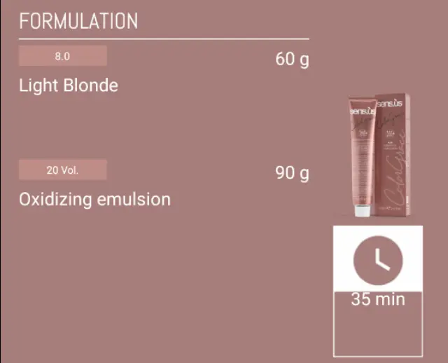 Sensus Color Grace M3K 8.0 Light Blonde 100ml - (μόνιμη βαφή ανοιχτό ξανθό) 3