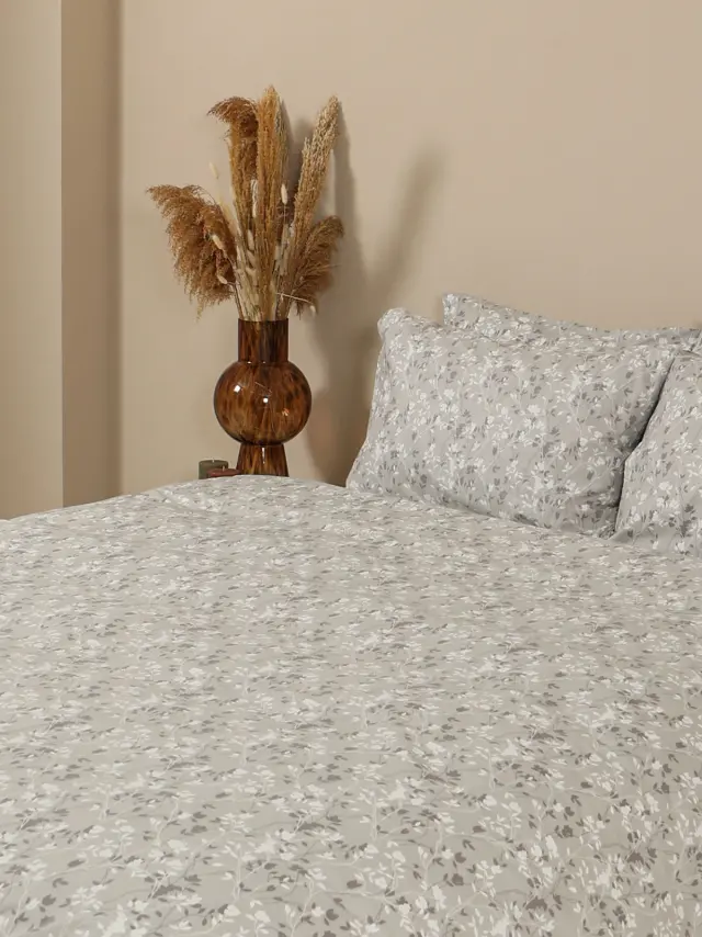 Σετ Σεντόνια Menta Εμπριμέ 320 Grey Μονο (160x250) Sunshine