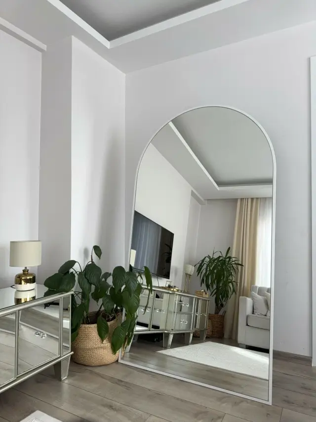 Stewehome Οβάλ Καθρέπτης Δαπέδου Μοντέρνου Σχεδιασμού 180x100 cm 3