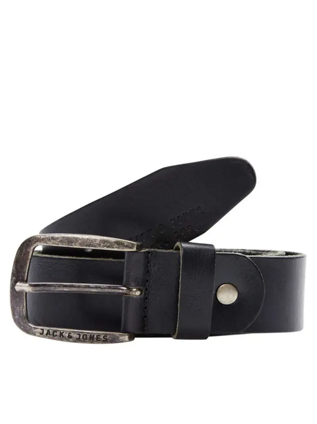 JACPAUL LEATHER BELT NOOS Black