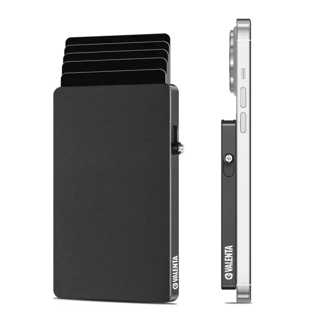 Valenta Πορτοφόλι Καρτών με RFID /Card Protector: MagSafe Aluminium(4 χρώματα) - Graphite Grey 3