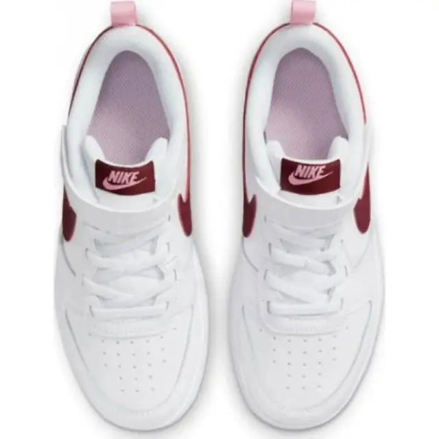 Nike Court Borough Low 2 (PSV) (BQ5451-120) - Λευκό-Ροζ - 28 3